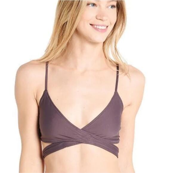 New L*Space Chloe Wrap Bikini Top Medium Purple Bathing Suit Top, Wrap Top - Picture 1 of 8